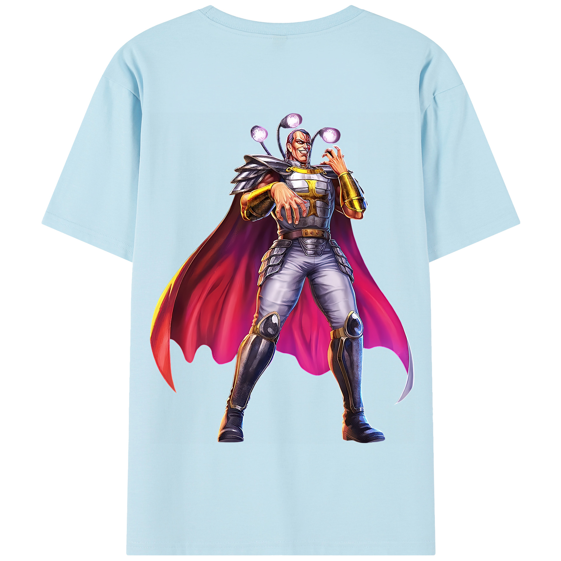 （画像用） 北斗の拳 Fist of the North Star 綿100％半袖Tシャツ（背面プリント）